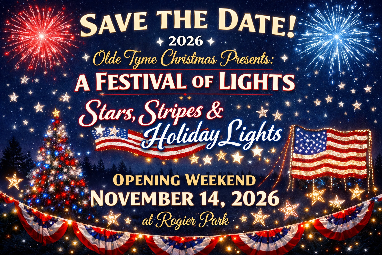 Olde Tyme Christmas Presents: Festival of Lights - Stars, Stripes & Holiday Lights